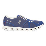 Zapatillas On Running Cloud 5 Mujer De Malla En Azul Y Blanc