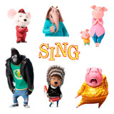 Figuras Sing Kit 7 Pzas Coroplast