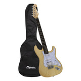 Kit Guitarra Elétrica Teg 320 Natural Com Capa Thomaz Material Do Diapasão Pau-rosa Orientação Da Mão Destro