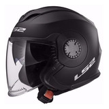 Casco Ls2 570 Abierto Negro Mate Doble Visor Verso Oficial