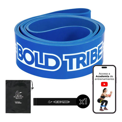 Banda Liga Resistencia Pull Ups Crossfit Azul #5 Con 3 Bonos Mini Banda Bolsa Y Video Tutoriales De Ejercicio Bold Tribe | Envío gratis