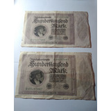 2 Billete Antiguo Alemán 1923 / Usado