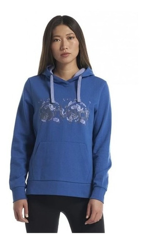 Poleron Mujer Lippi Insigne Hoody Sweatshirt Azul Piedra