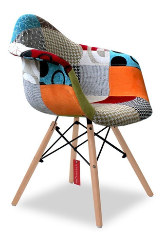 Silla Poltrona Eames Patchwork Delhi Vincenzi R2740