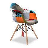 Silla Poltrona Eames Patchwork Delhi Vincenzi R2740