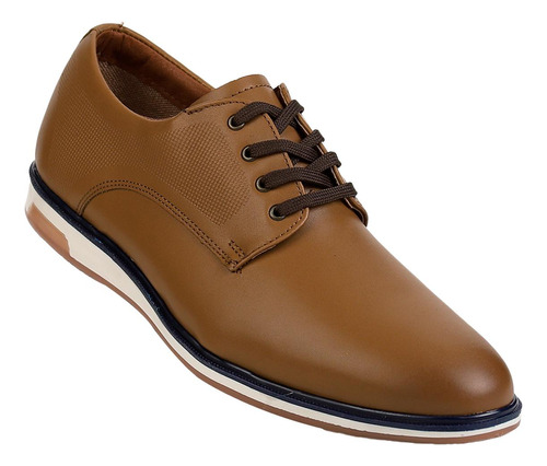 Zapato Casual Oxford Hombre Café Tac Piel Stfashion 04703700