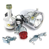 Kit Farol Dínamo Lanterna P/ Bike Antiga Retrô Wg Sports