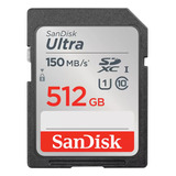 Cartão De Memória Sandisk 512gb Cartão Sd Ultra 150mbs C10