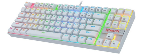 Teclado Redragon Gamer Kumara Rgb K552rgb Blanco Switch Rojo