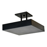 Plafon Sobrepor Luz Indireta Preto 40x40 Balcão Gourmet