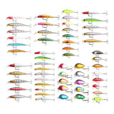 Pack 56 Señuelos De Pesca Mixtos Minnow Estilo Rápala