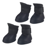 Botas Zapato De Silicona Impermeable Perro Gato Negro M