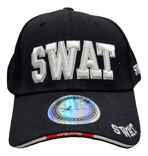 Gorra Bordada Importada Swat Negra