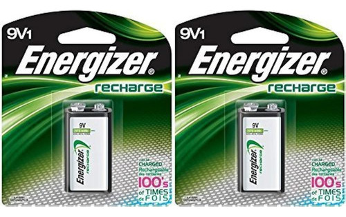 2 Baterías Recargables Energizer De 9 Voltios, (nh22nbp)