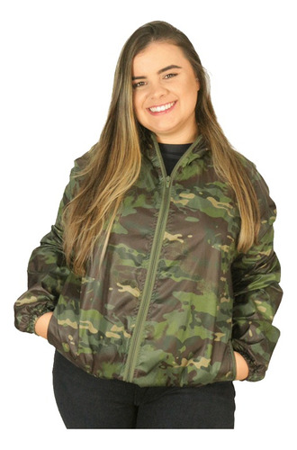 Corta Vento Com Capuz Gust Camuflado - Tropic