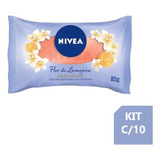 Kit 10 Sabonetes Barra Hidratante Nivea Flor Laranjeira 85g