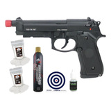 Pistola Airsoft Gbb Beretta M92 Savage Blowback+gás+bbs+kit