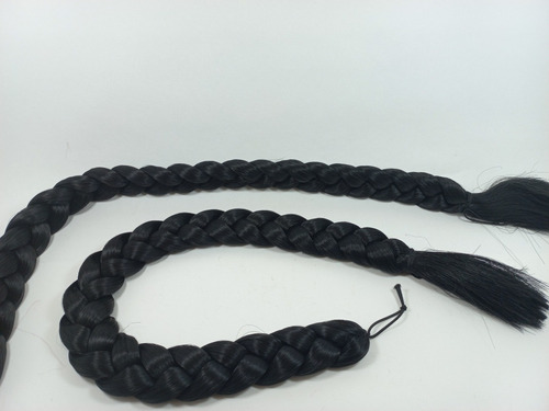 Par De Trenzas Cabello Sintético 55 Cm Color Negro 