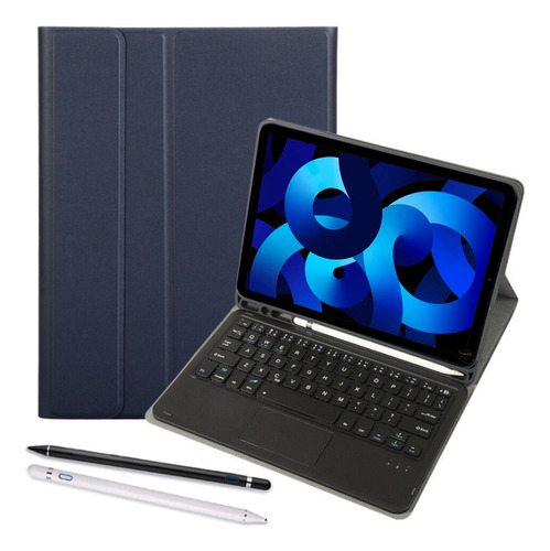 Capa Teclado E Touchpad Para iPad Air5 A2588 + Caneta Stylus