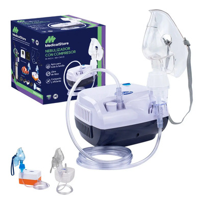 Nebulizador Super Silencioso Aerosolterapia Con Estuche Portátil Mascarillas Adulto Infantil Boquilla Color Azul | Envío gratis
