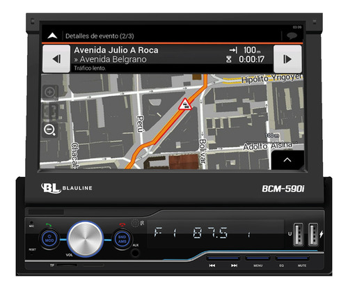 Pantalla Stereo 7 Rebatible Mirrorlink Bluetooth Am Fm Gps