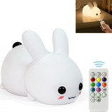Lámpara Ajustable Con Luz Nocturna Silicone Touch Rabbit