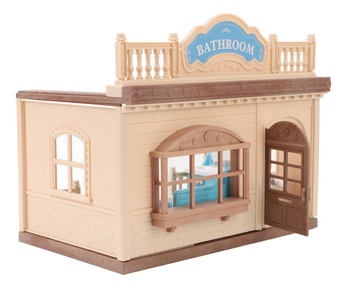 Juego De Muebles Dollhouse, Muñeca De Baño En Miniatura 1:12