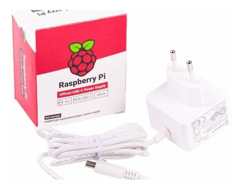 Fuente Poder Raspberry Pi Usb C Original Color Blanco
