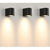 Pack 2 Aplique Foco Pared Led 3w Luz Cálida Deco Moderna 