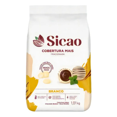 Gotas De Chocolate Branco Cobertura Mais Sicao | MercadoLivre