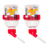 Bebedouro Hamsters Roedores Pingoo Bico Vidro 120ml Com 2 