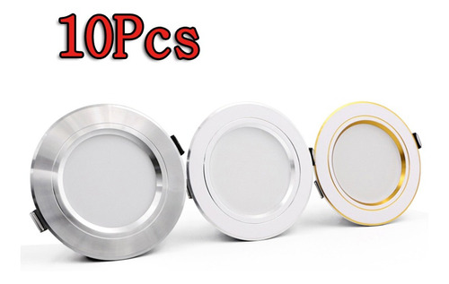 10pcs Led Downlight 9w Foco De Luz Empotrable Para Cocina