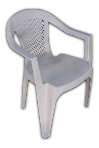 Silla Similar Mascardi Blanco Plastico Apilable