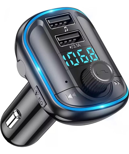 Transmisor Fm Bluetooth Cargador Usb Doble Manos Libres