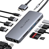 Adaptador Usb C Hub 12 En 2 Hdmi Rj45 Vga 3.5mm Mac Macbook