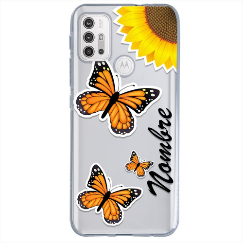Funda Para Motorola Mariposas Personalizada Tu Nombre