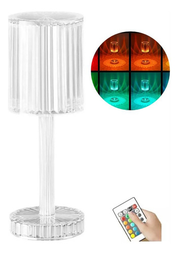 Lámpara Led Multicolor Control Remoto Táctil Graduable Rgb
