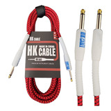 Cable Plug Plug De 5 Metros Entelado Cable Hk Bajo Guitarra
