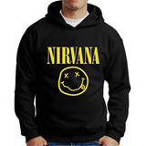 Moletom Blusa Frio Casaco Nirvana Smile Rock Banda Grunge