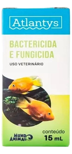 Atlantys Bactericida E Fungicida 15ml Tratamento Para Peixes