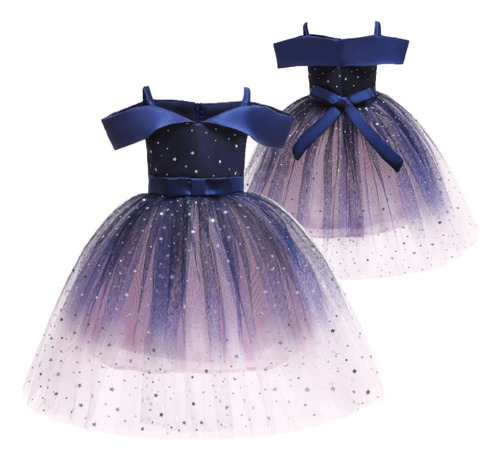 Vestido Princesa Elegante  Para Niña 2 A 12 Años C0b7-03