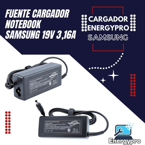 Cargador Energypro Samsung 19v 3.16a Np300 Rv511 R430 Rv420