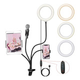 Selfie Ring Light With Clamp Stand Phone Holder Desk Goosene