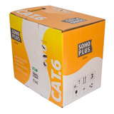 Cabo De Rede Cat6 Soho Plus Azul 50m + 8 Rj45 Cat6 + Capa