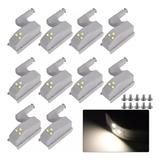 10 Pcs Luz Led Sensor Lampara Bisagra Gabinete Closet Estan