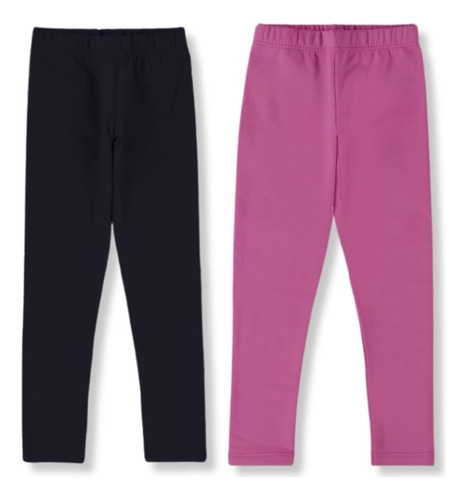 Kit 2 Calças Legging Infantil Flanelada Malwee Kids Menina