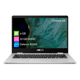 Notebook Chromebook Asus Celeron 4gb 32gb 15.6  Chrome Os