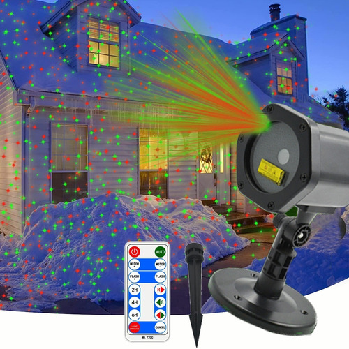 Proyector Laser De Luces Navideñas Con Control Remoto