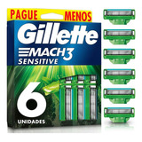 Gillette Mach3 Sensitive X 6 - Unidad a $11665