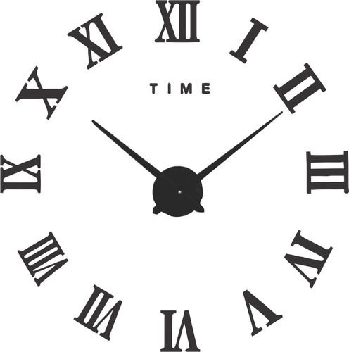 Reloj De Pared Moderno B4 En Madera Calada Negro Deco